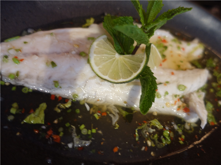 sea bass with lime and chilli